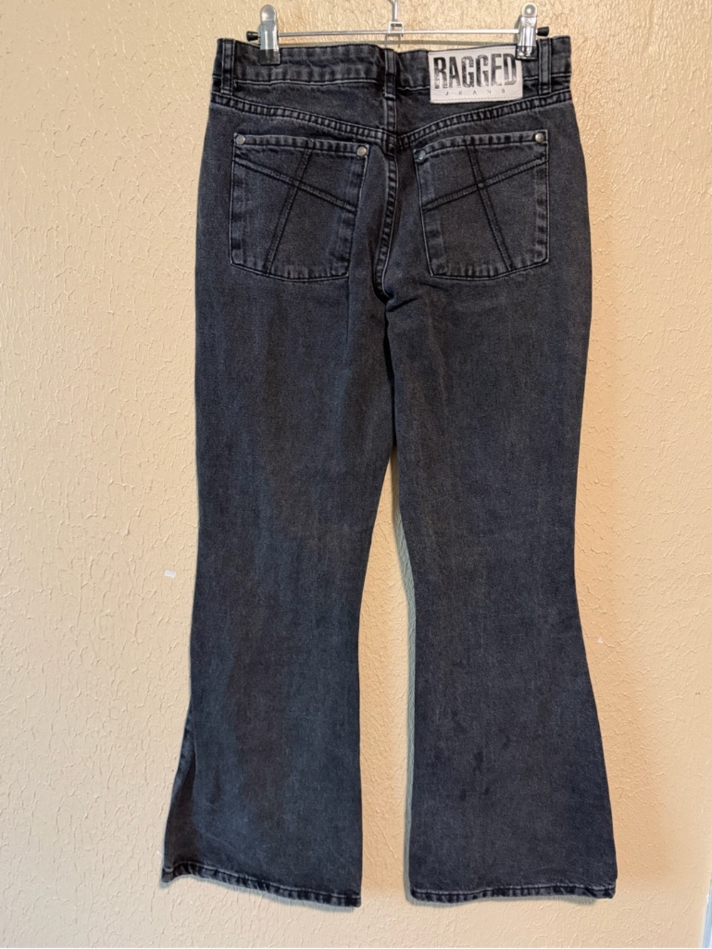 The Ragged Priest Jeans Flare Baggy Size 26 a black